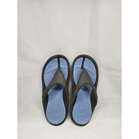 CROCS Athens Unisex Women’s 7 Men’s 5 Blue Flip Flop Thong Sandals - Picture 2 of 6